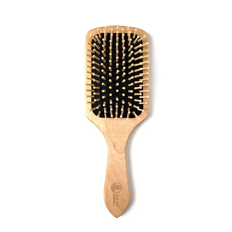 Brosse cheveux en bois carré – Grand modèle 