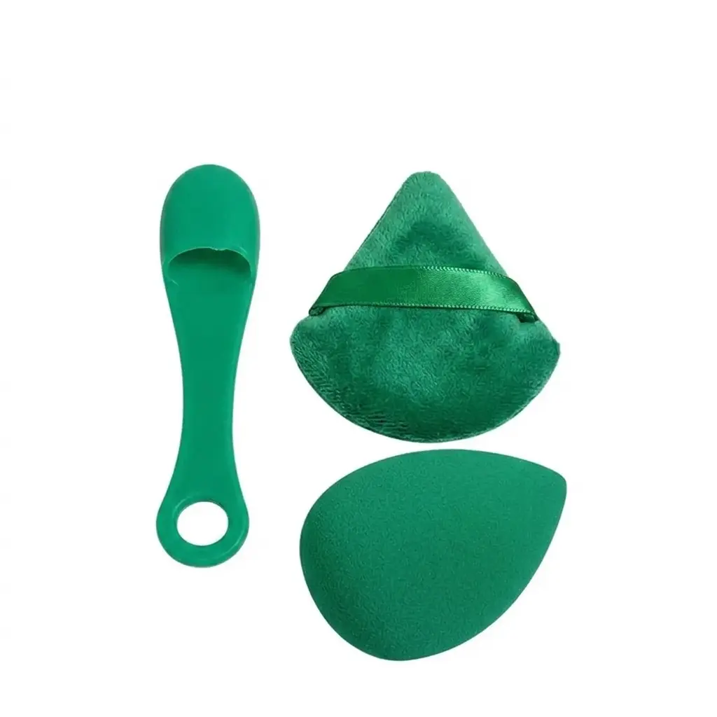 Kit 2 Éponges de Maquillage + 1 Brosse en Silicone 