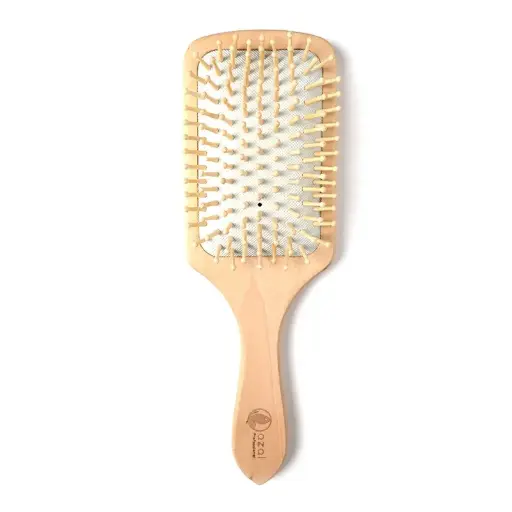 [CB1-2] Brosse cheveux en bois carré – Picots en bois 